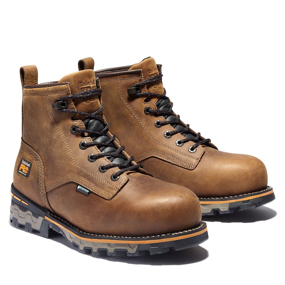 Timberland Mens Work Boots PRO® Boondock 6\" Comp Toe - Brown - India EL7468201